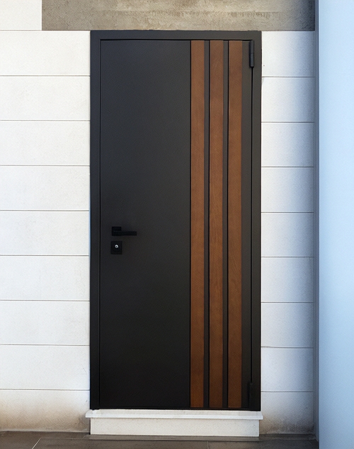 Порошковая дверь с рейками