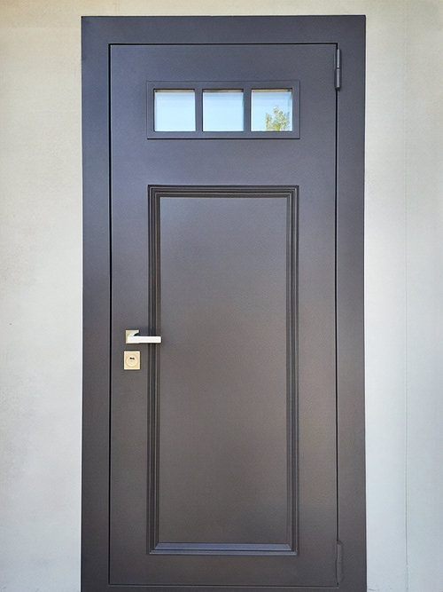 Порошковая дверь со стеклом