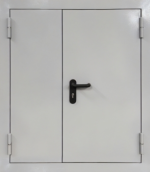 Серый полуторастворчатый стальной люк