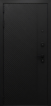 Стальная дверь с панелями МДФ черного и белого цвета Стальная дверь с панелями МДФ черного и белого цвета