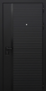 Стальная дверь с панелями МДФ черного цвета (подбор по RAL) Стальная дверь с панелями МДФ черного цвета (подбор по RAL)