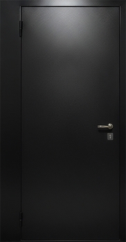 Входная дверь с боковой вставкой и черным полимерным напылением