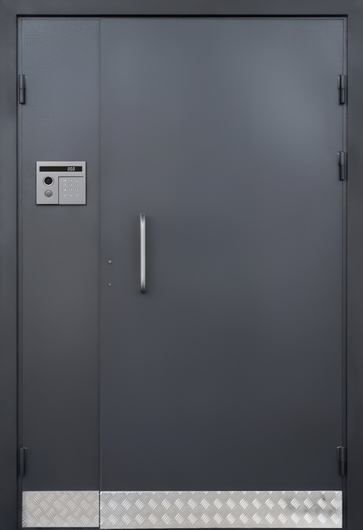 Дверь в подъезд двухстворчатая