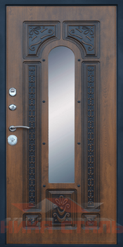 Металлическая дверь с зеркалом Металлическая дверь с зеркалом