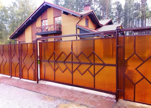 Ворота с поликарбонатом Ворота с поликарбонатом