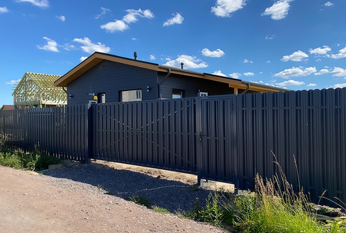 Ворота с полотном из штакетника