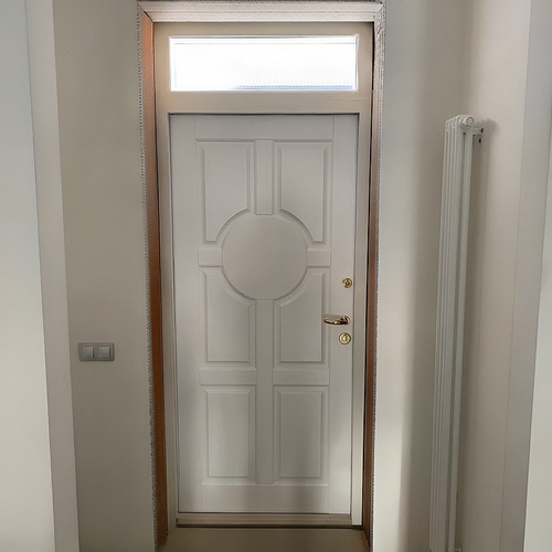 Синяя дверь с отбойником Синяя дверь с отбойником