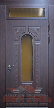 Входная дверь в дом с терморазрывом и стеклом Входная дверь в дом с терморазрывом и стеклом